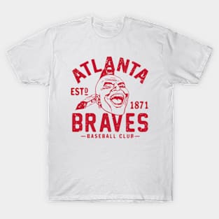 Red Old Style Atlanta Braves T-Shirt